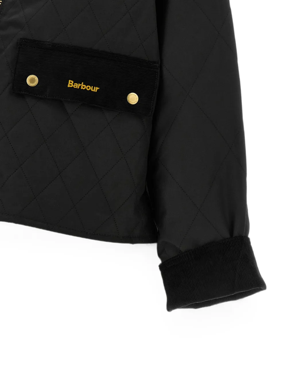 Barbour Spey Icons gewatteerd jack Zwart