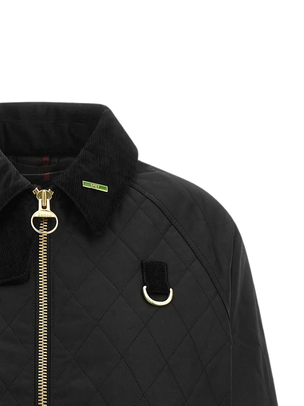 Barbour Spey Icons gewatteerd jack Zwart