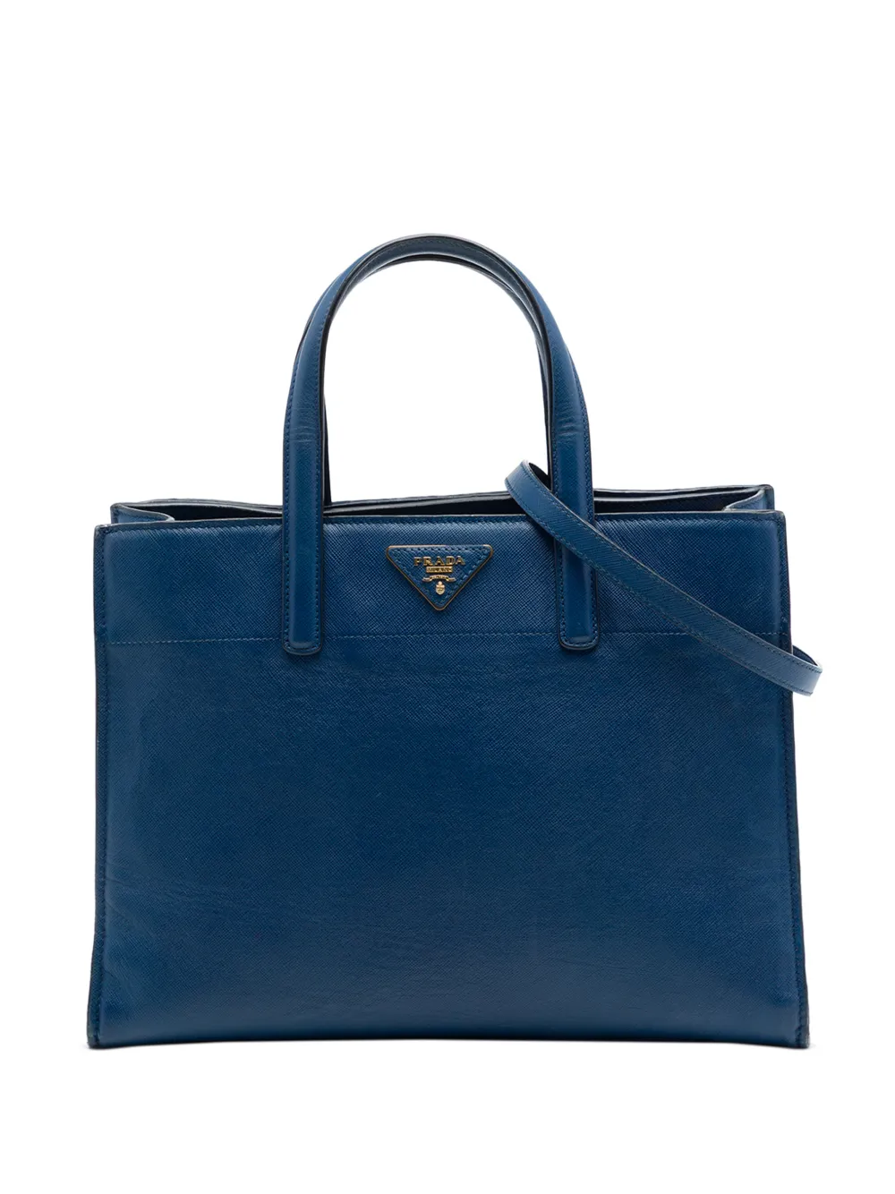 Prada Pre-Owned 2010-2026 Saffiano Soft Triple Pocket Tote satchel - Blau