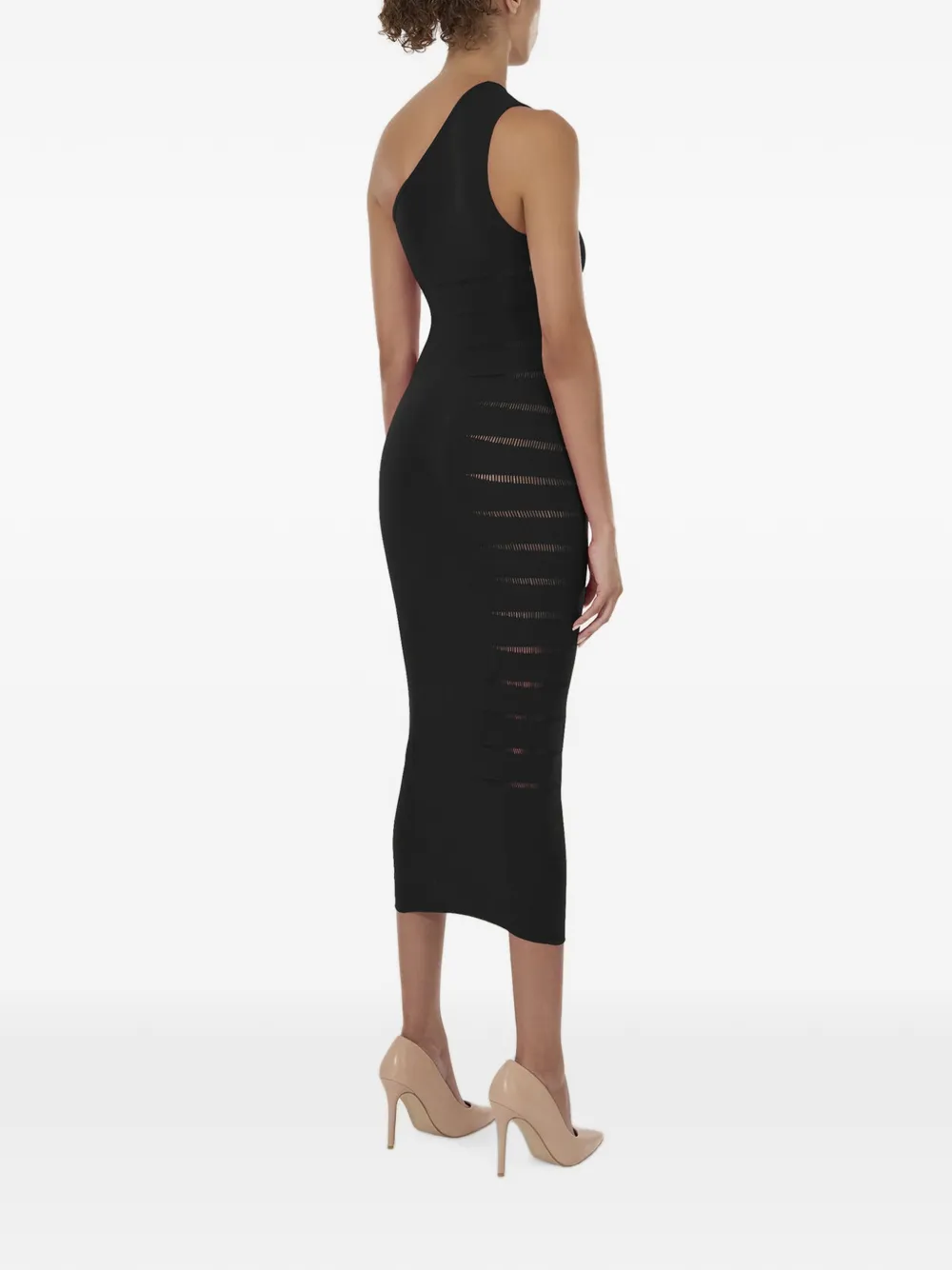 Wolford Asymmetrische jurk met uitgesneden details Zwart