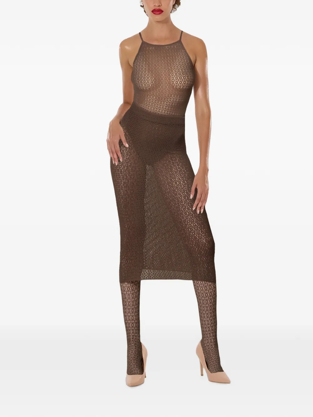 Wolford Daisy midi-rok Bruin