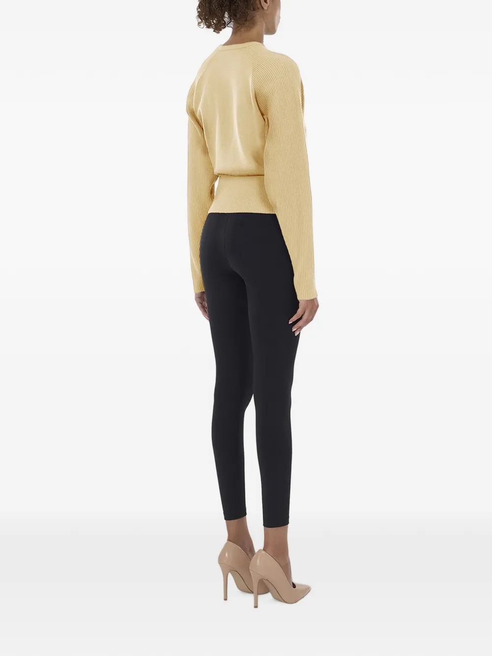 Wolford Ribgebreid vest Geel