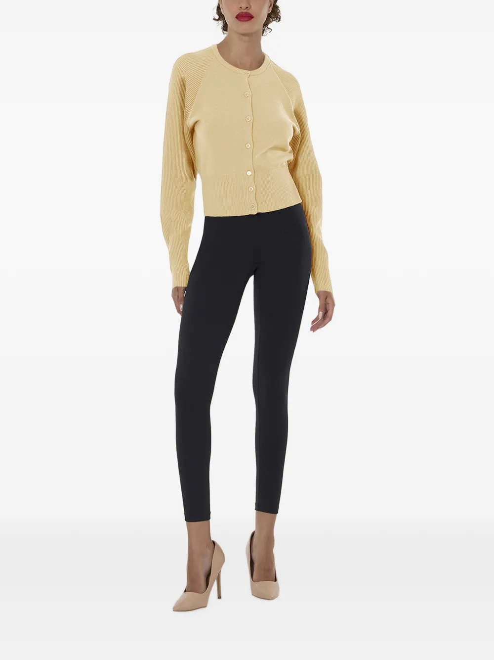 Wolford Ribgebreid vest Geel