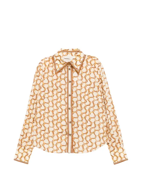 ZIMMERMANN chain-link-print long-sleeve shirt