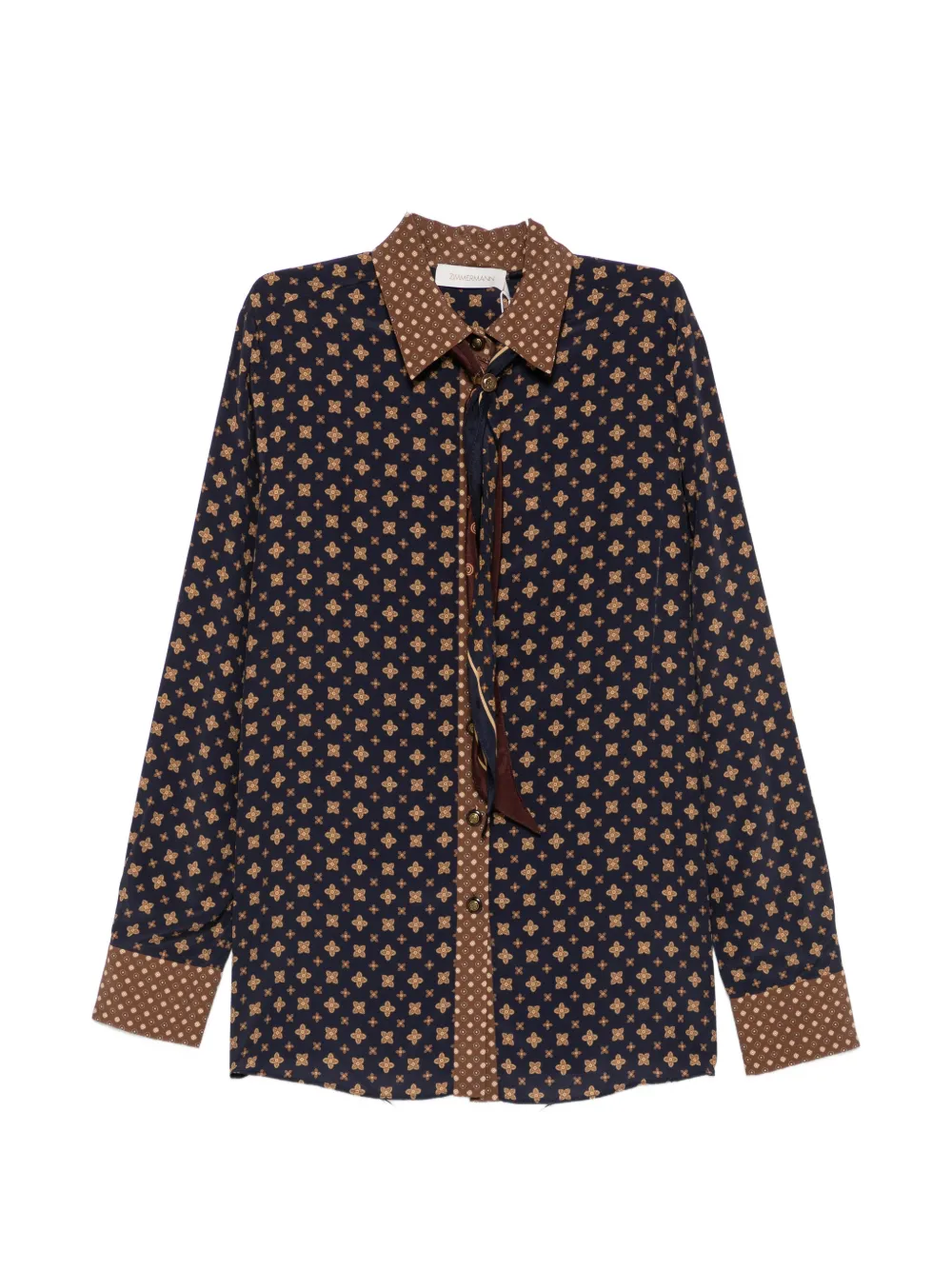 ZIMMERMANN Hemd mit geometrischem Print - Blau