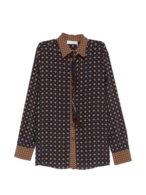 ZIMMERMANN geometric-print pussy-bow shirt