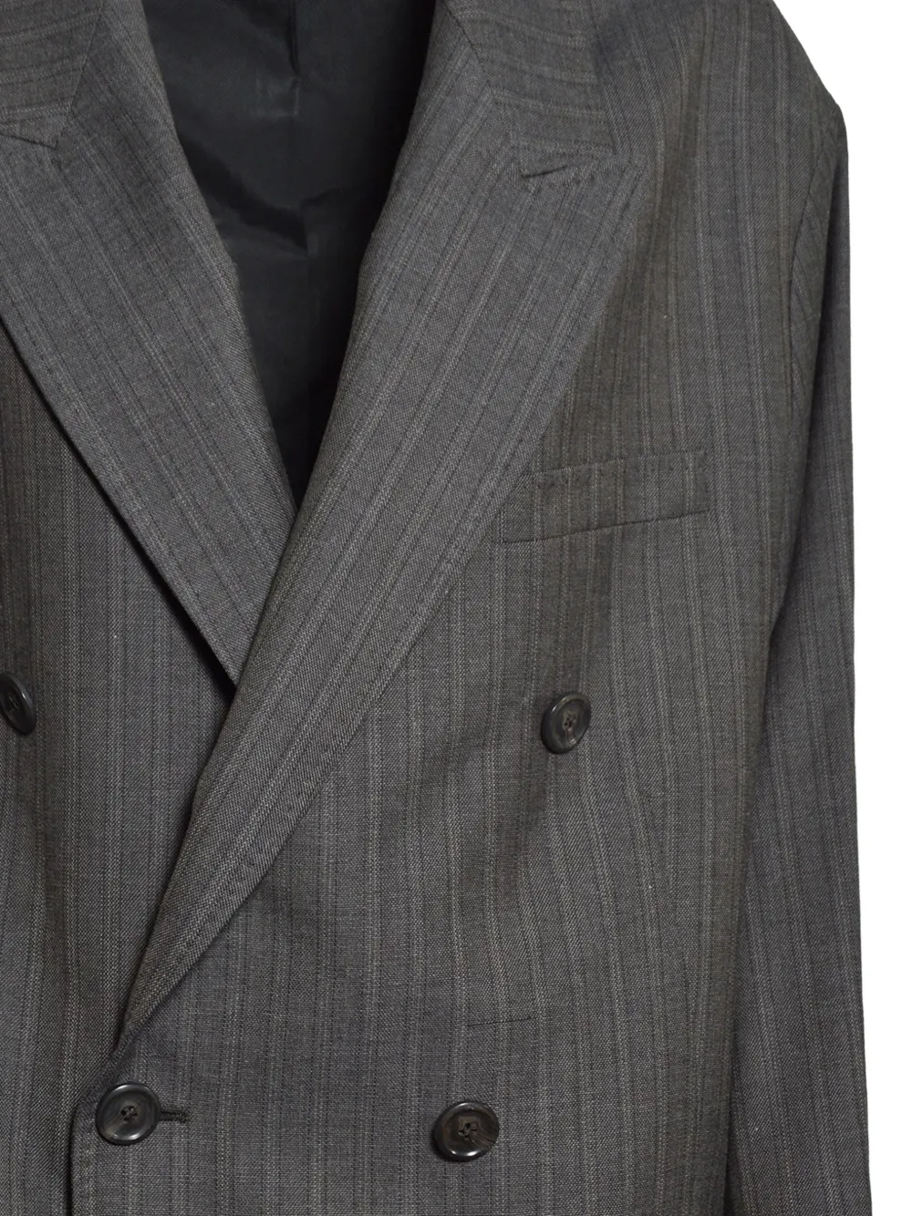 OUR LEGACY Blazer met krijtstreep en dubbele rij knopen Grijs