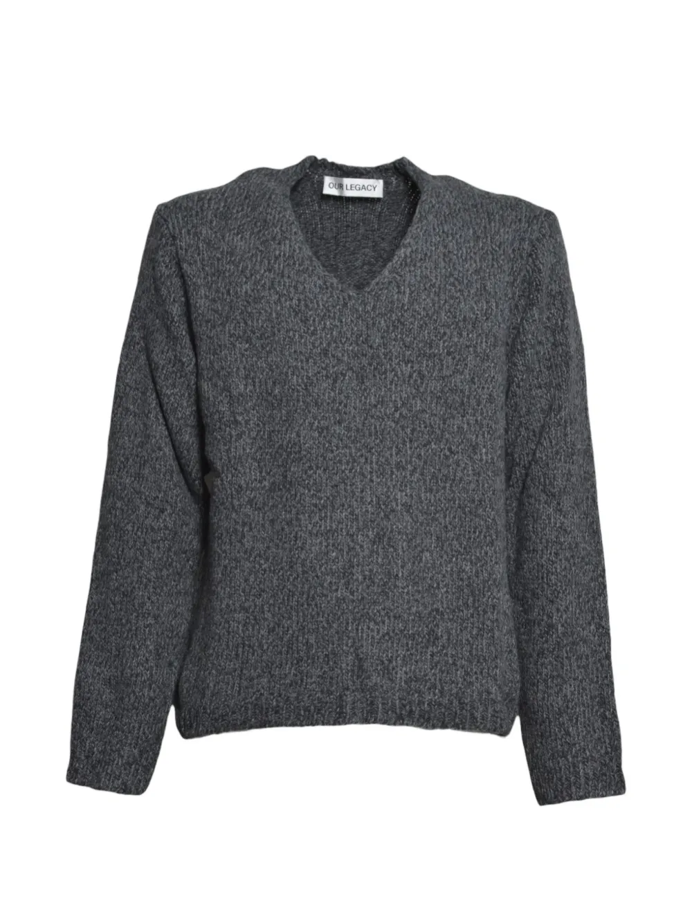 OUR LEGACY V-neck knitted sweater - Grigio