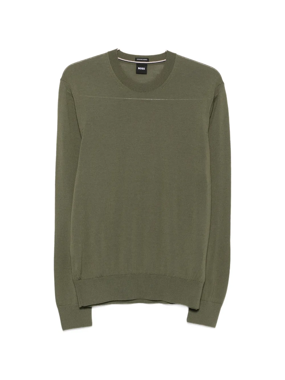BOSS crew-neck wool sweater - Grün