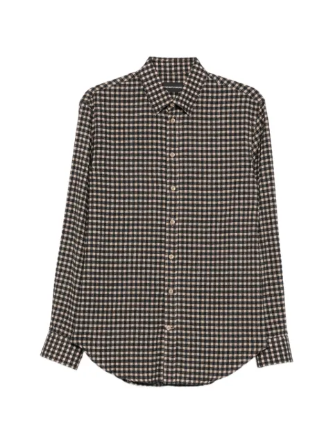 Emporio Armani gingham-check long-sleeve shirt