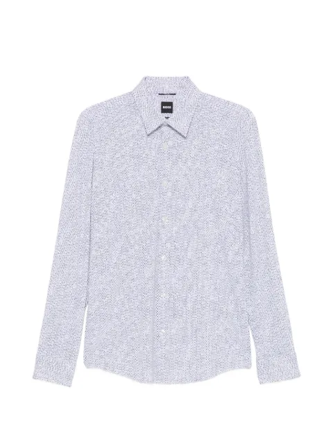 BOSS micro-patterned long-sleeve shirt