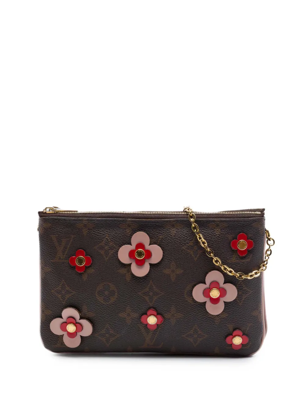 Louis Vuitton Pre-Owned 2019 Monogram Blooming Flowers Double Zip Pochette crossbody bag - Marrone