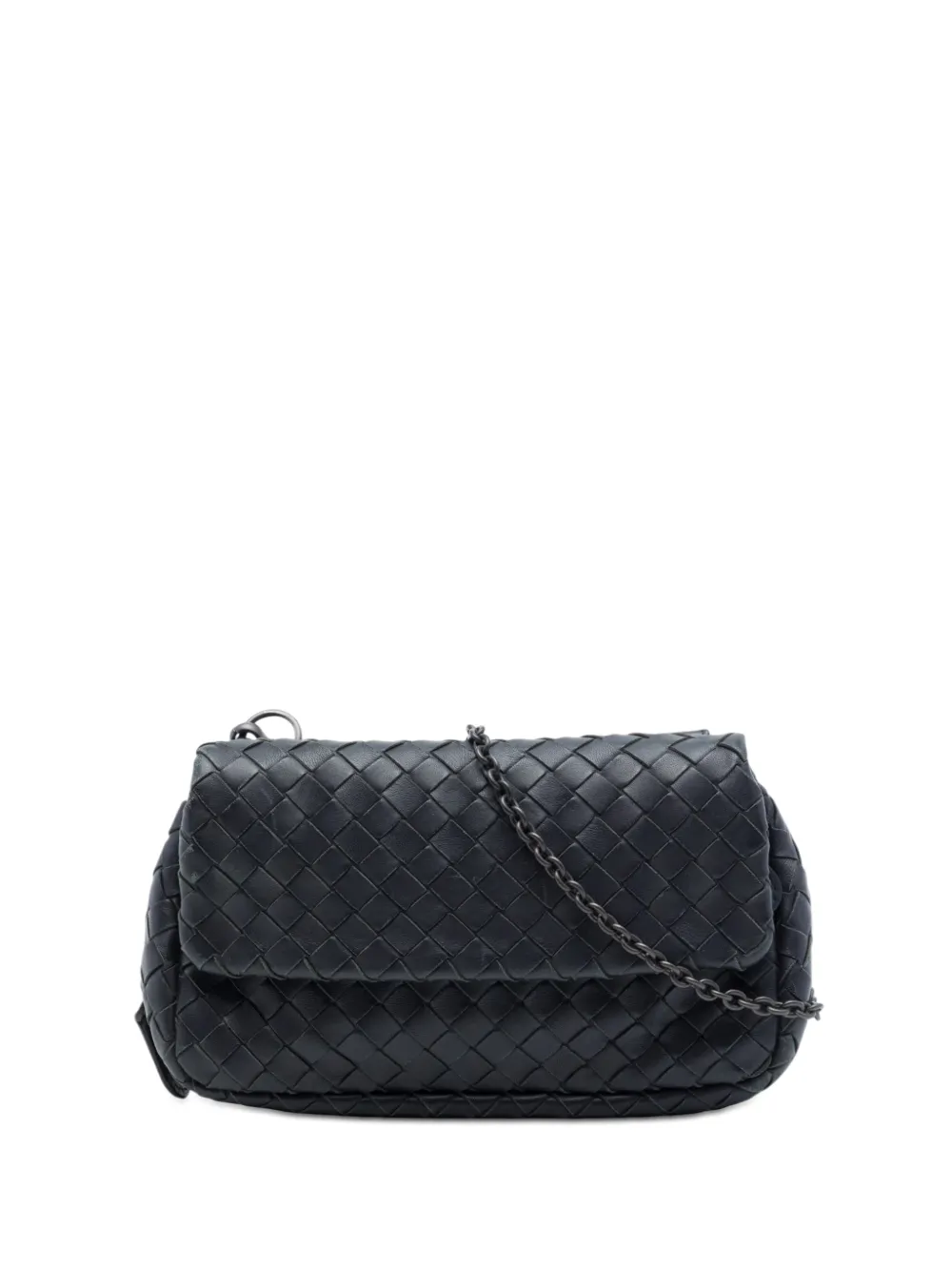 Bottega Veneta Pre-Owned 2012-2026 Mini Nappa Intrecciato Expandable Chain Flap crossbody bag - Schwarz