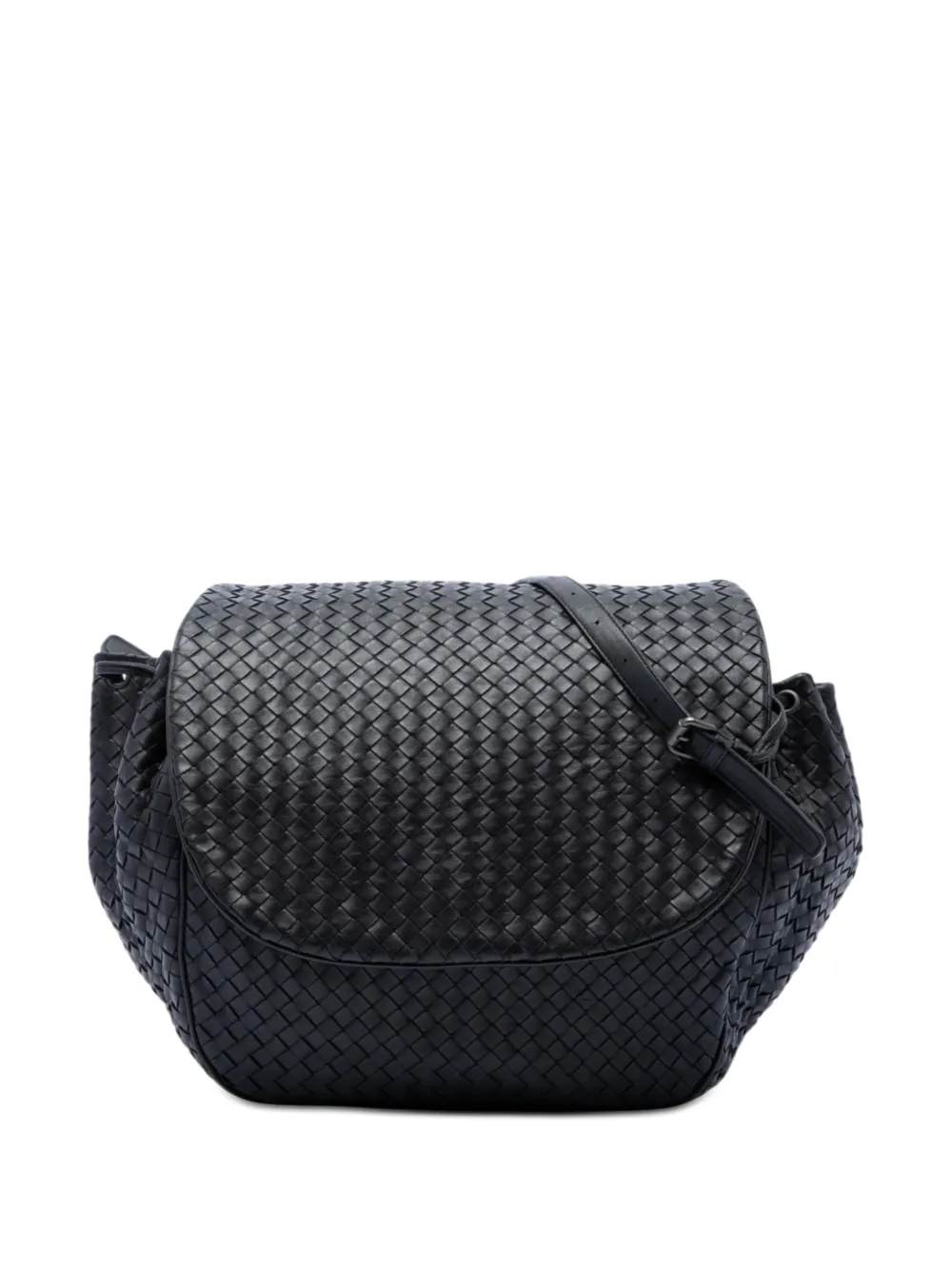 Bottega Veneta Pre-Owned 2010 Nappa Intrecciato Flap crossbody bag - Schwarz