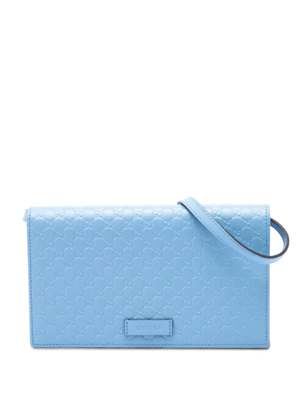 Gucci Pre-Owned 2000-2015 Microguccissima Wallet on Strap crossbody bag - Blu