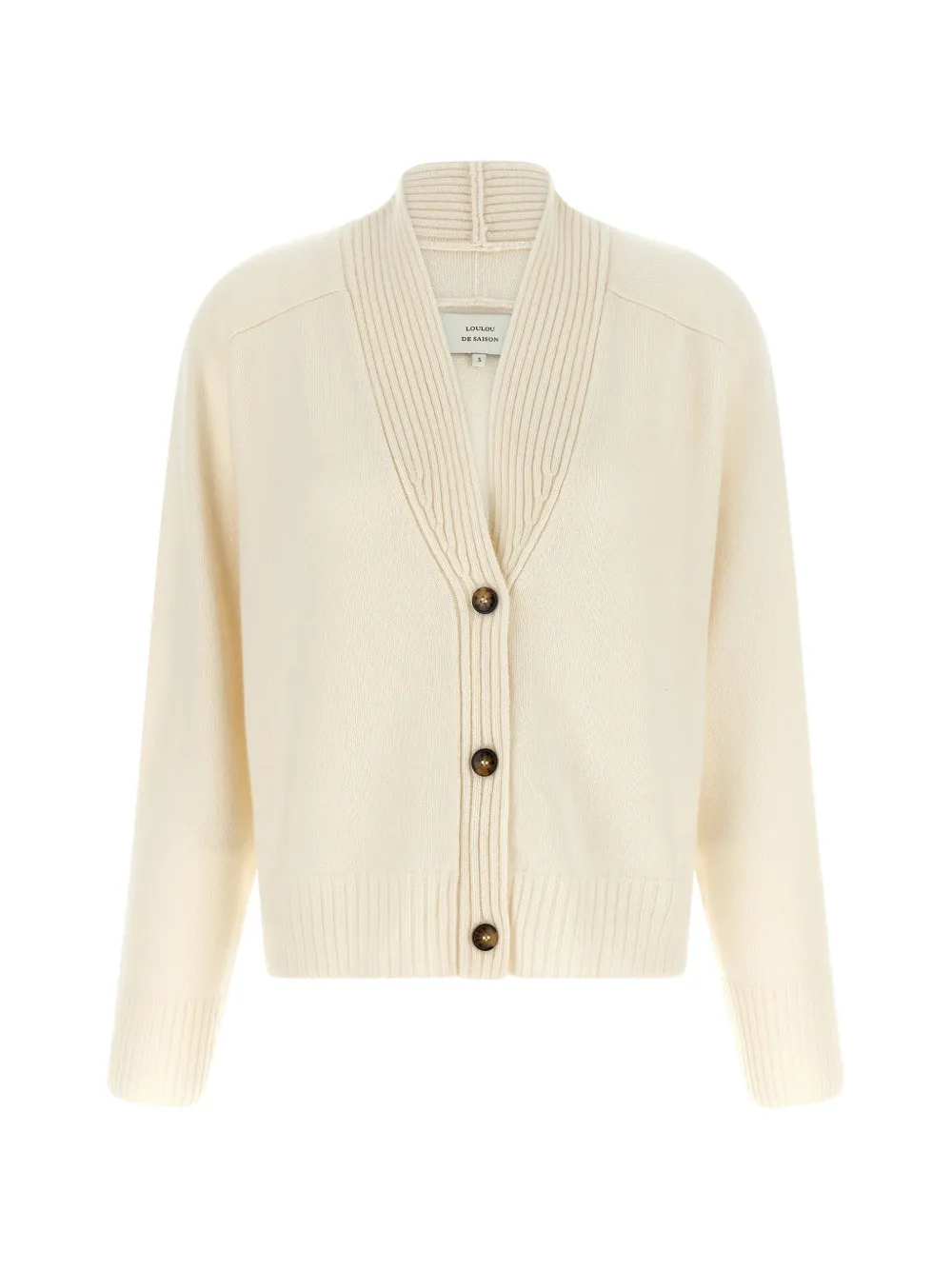 LouLou de Saison Kaia v-neck cashmere cardigan - Weiß