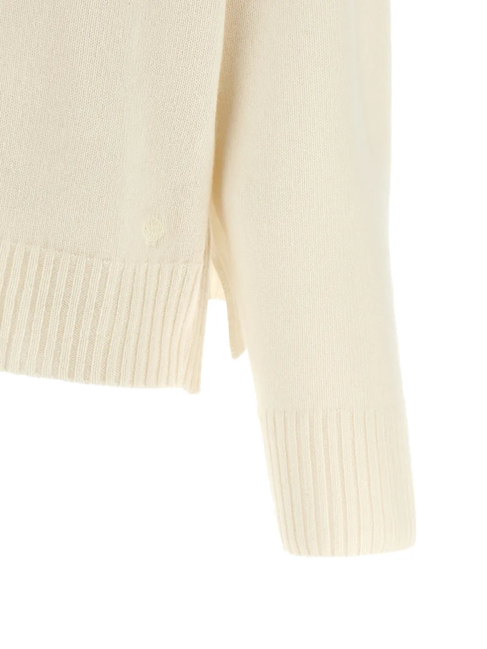 LouLou de Saison Kaia kasjmier vest met V-hals Wit