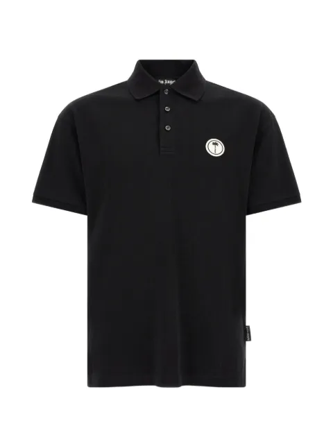 Palm Angels logo-patch polo shirt