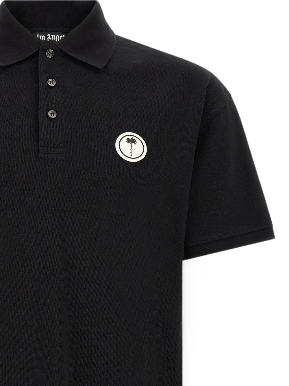 Palm Angels Poloshirt met logopatch Zwart