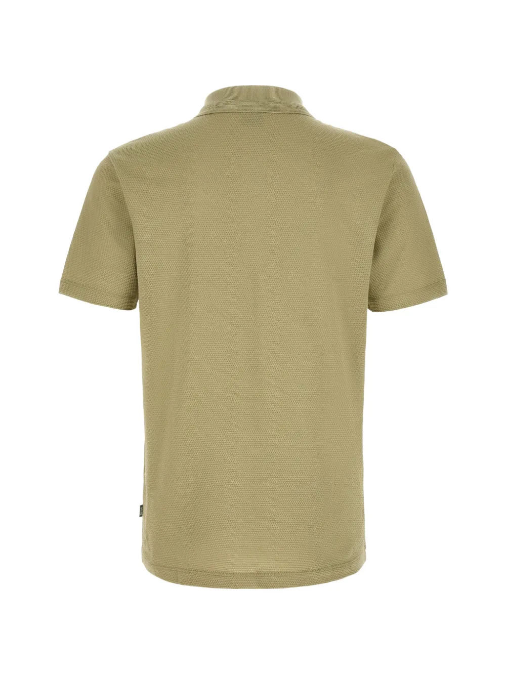 BOSS Poloshirt van katoenblend met bubbelvormig jacquard Groen