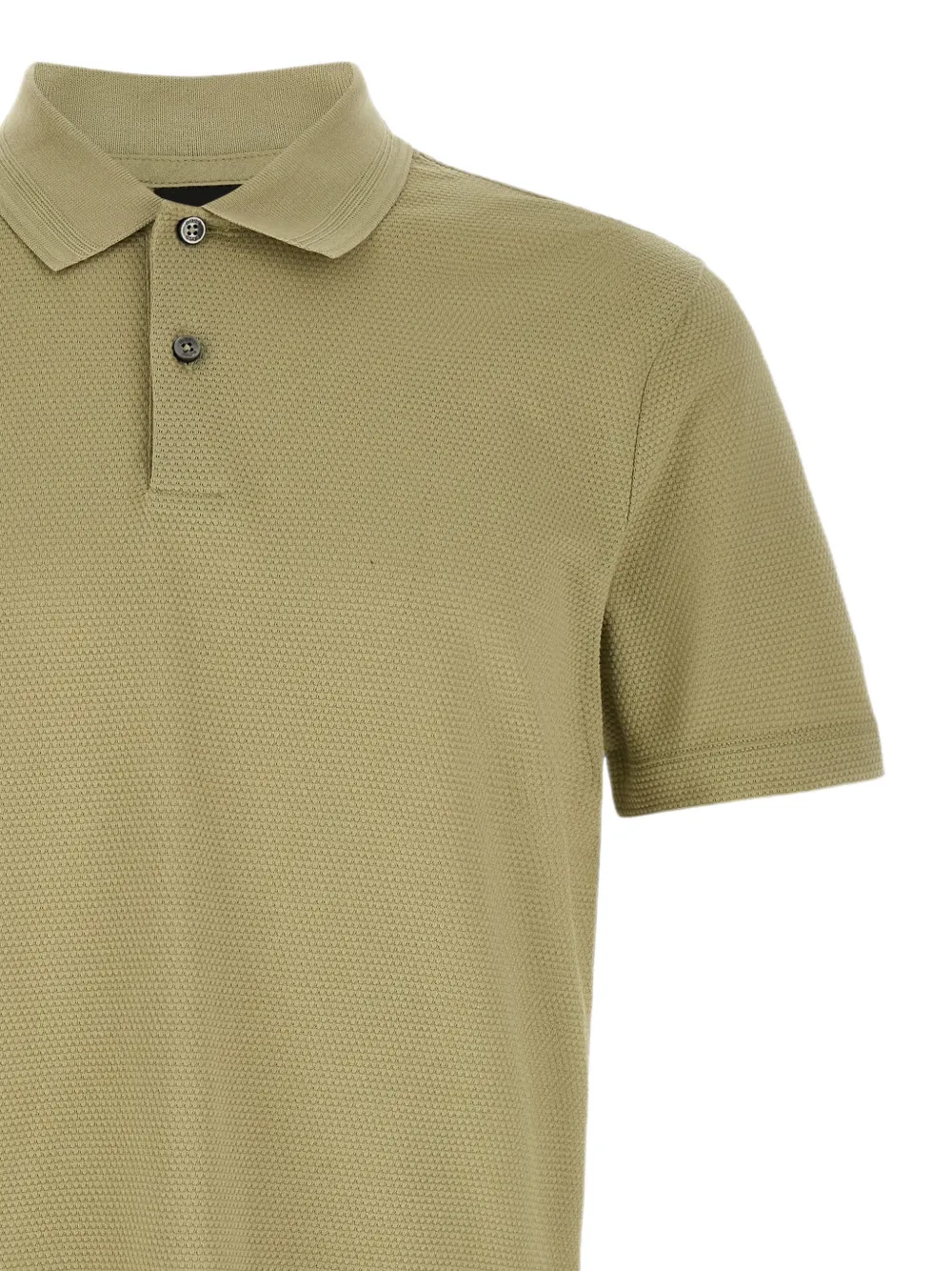BOSS Poloshirt van katoenblend met bubbelvormig jacquard Groen