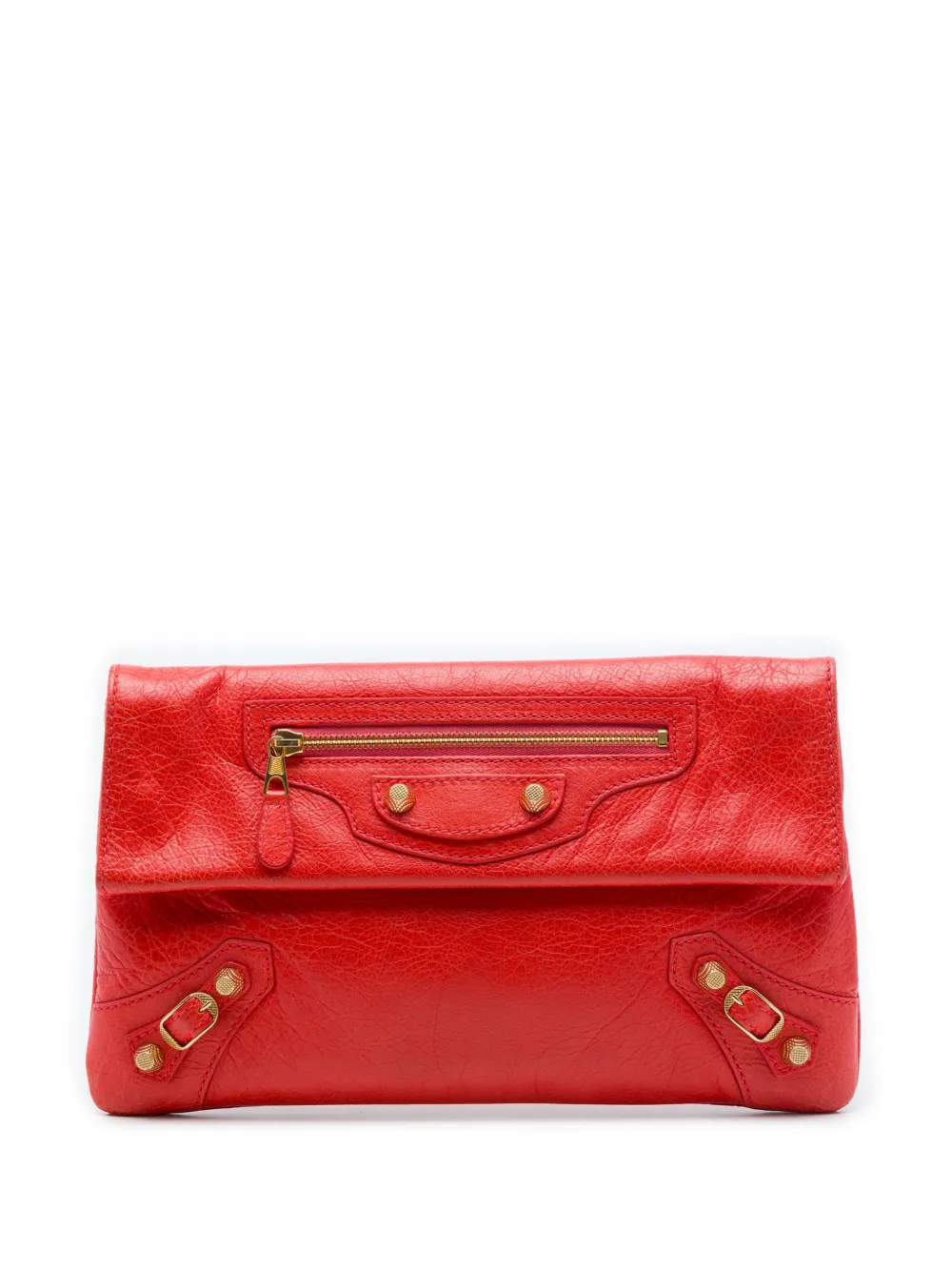 Balenciaga Pre-Owned 2013 Lambskin Motocross Giant 12 Envelope clutch bag - Rot