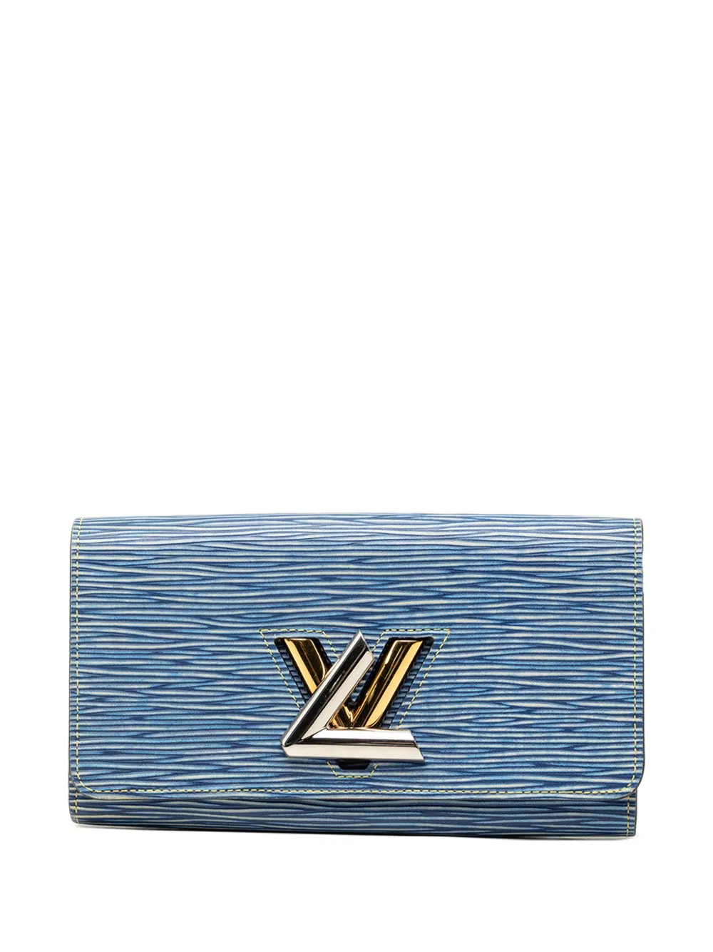 Louis Vuitton Pre-Owned 2015 Epi Denim Twist Wallet long wallets - Blau