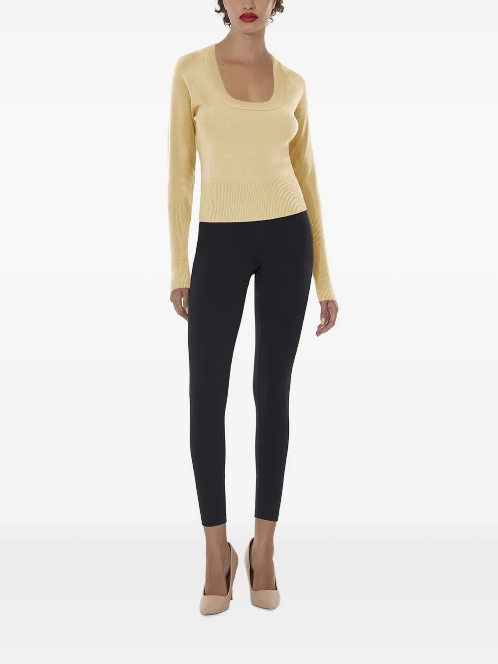 Wolford Ribgebreide trui Bruin