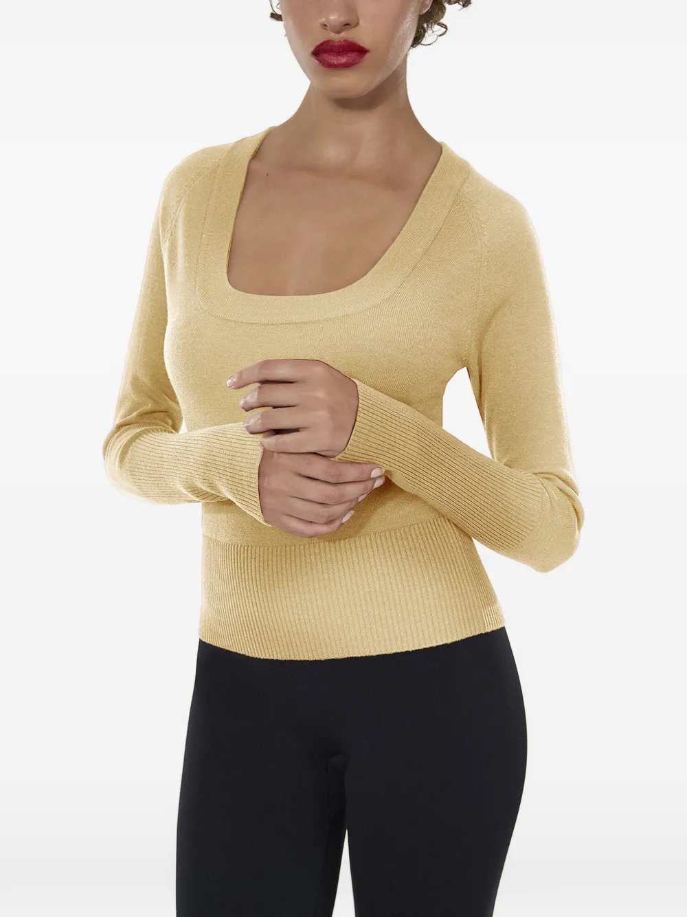 Wolford Ribgebreide trui Bruin
