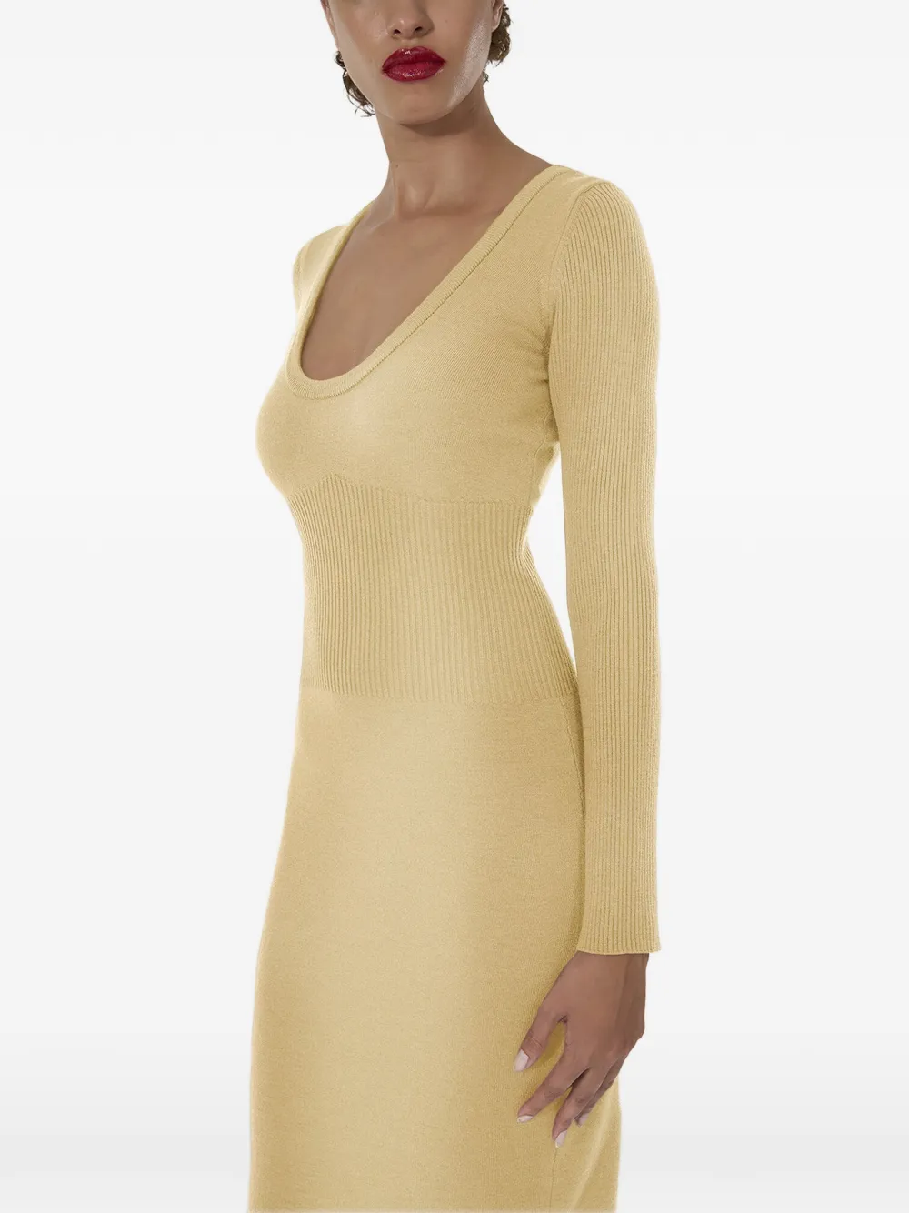 Wolford midi-jurk van merinowolblend Beige
