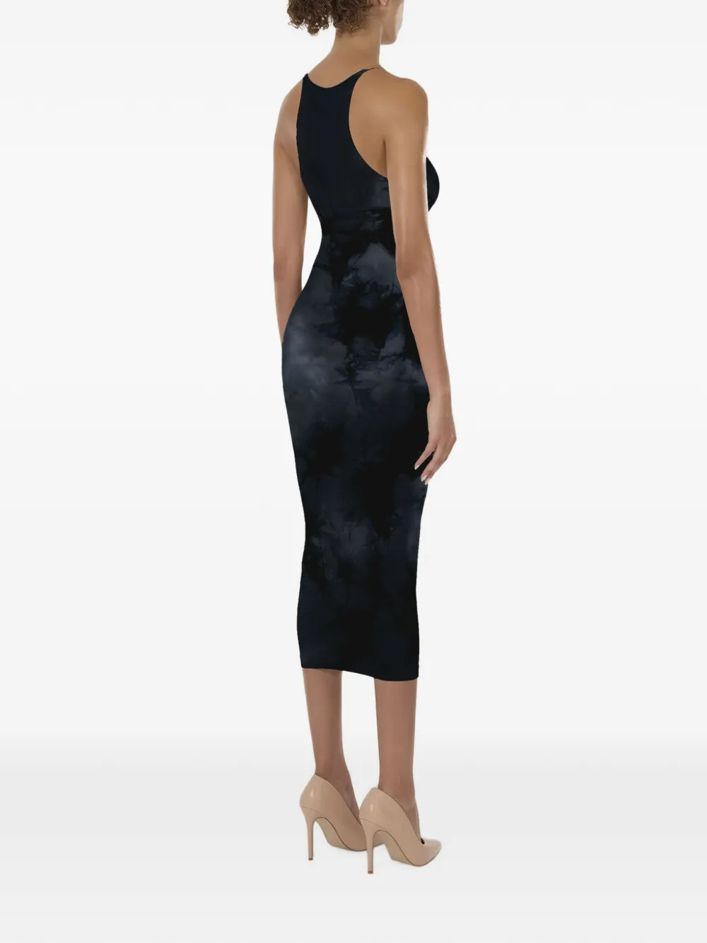 Wolford Ink Fatal midi-jurk met tie-dye print Zwart