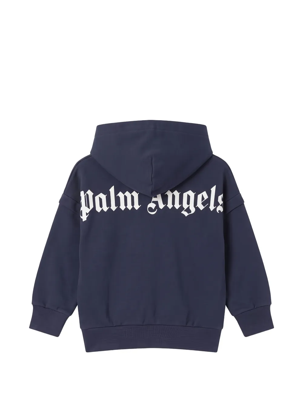 Palm Angels Kids Hoodie met logoprint en rits Blauw