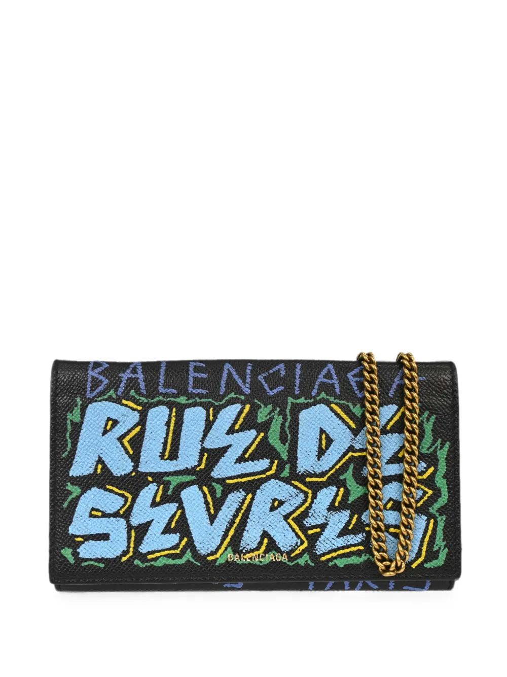 Pre-owned Balenciaga 2010-2020s Graffiti Cross Body Bag In Black