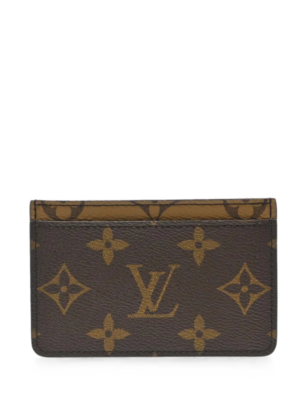 Louis Vuitton Pre-Owned 2021 Monogram Reverse card holder - Braun