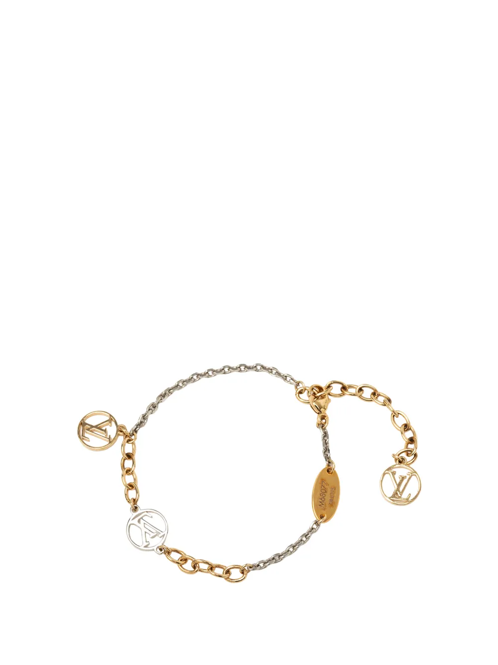 Louis Vuitton Pre-Owned 2015 Gold Plated and Brass Logomania Bracelet costume bracelet