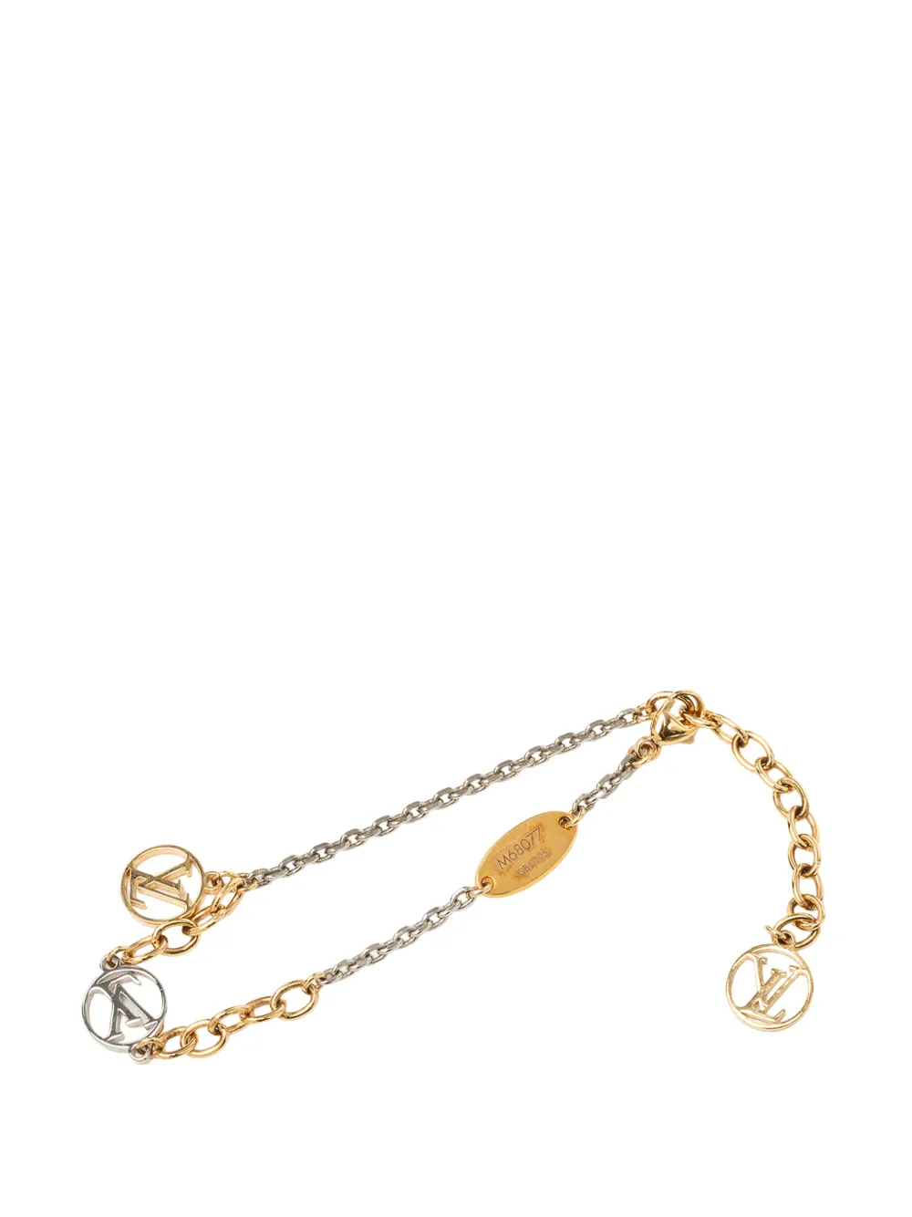 Louis Vuitton Pre-owned 2015 Gold Plated and Brass Logomania Bracelet Costume Bracelet, view 4