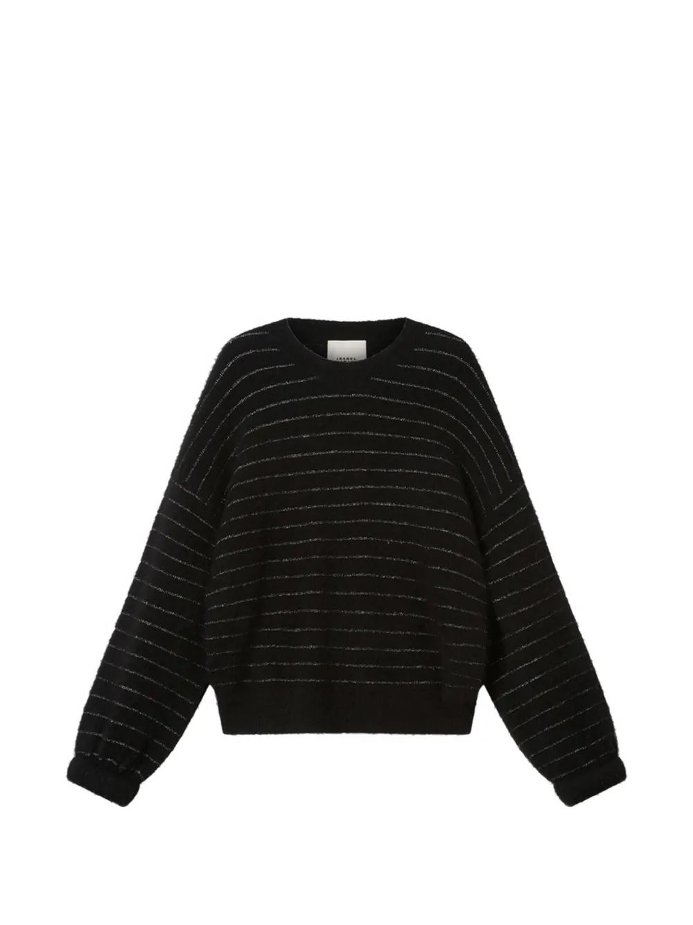 ISABEL MARANT Stacy lurex-striped silk and cashmere sweater - Nero