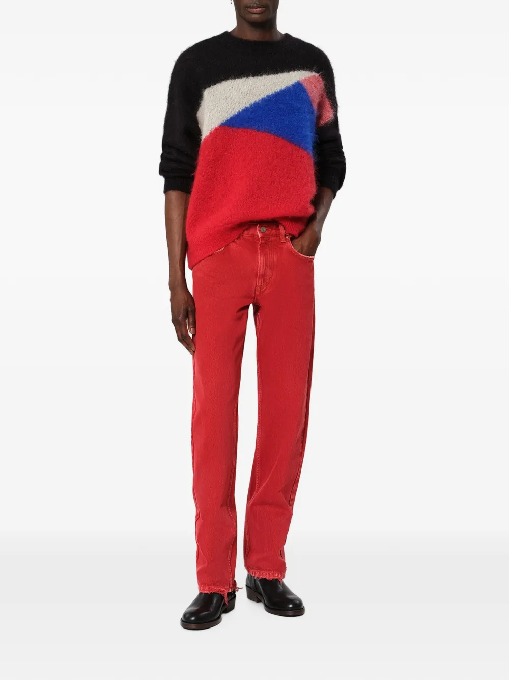 MARANT Leonard gebreide trui met intarsia Zwart