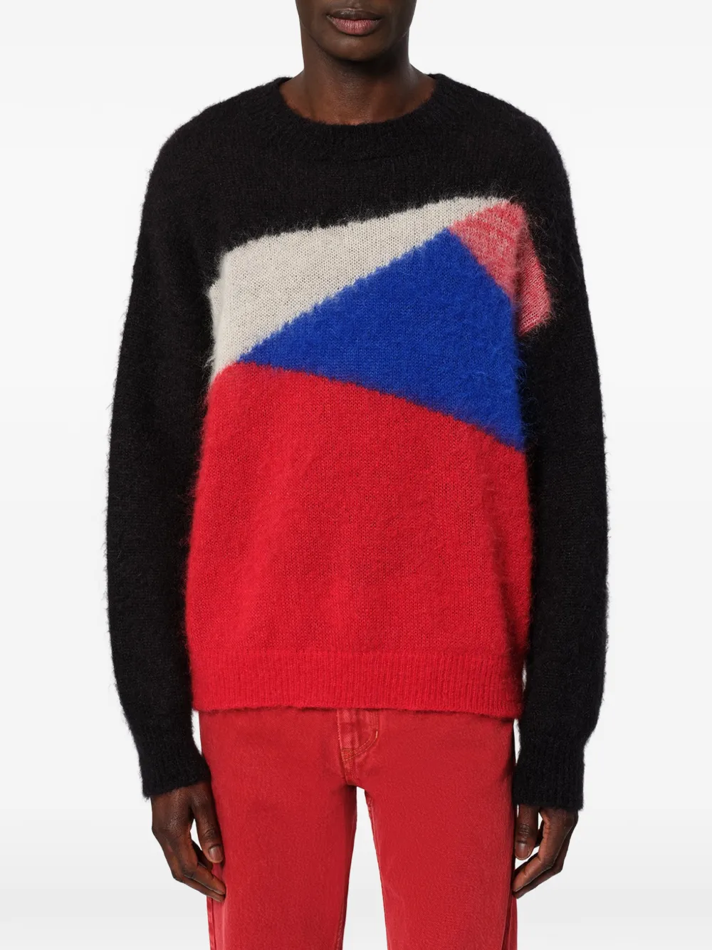 MARANT Leonard gebreide trui met intarsia Zwart