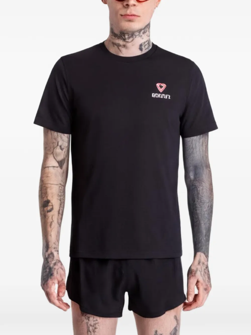 SAYSKY Motion slogan-print T-shirt - Schwarz