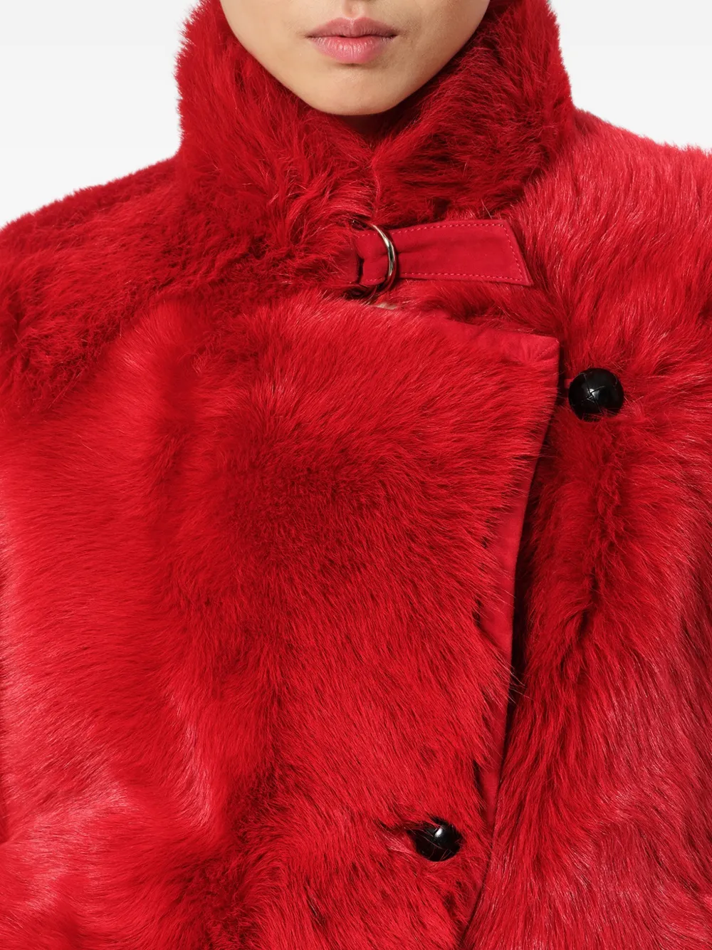 ISABEL MARANT Roama buckled-strap coat Rood
