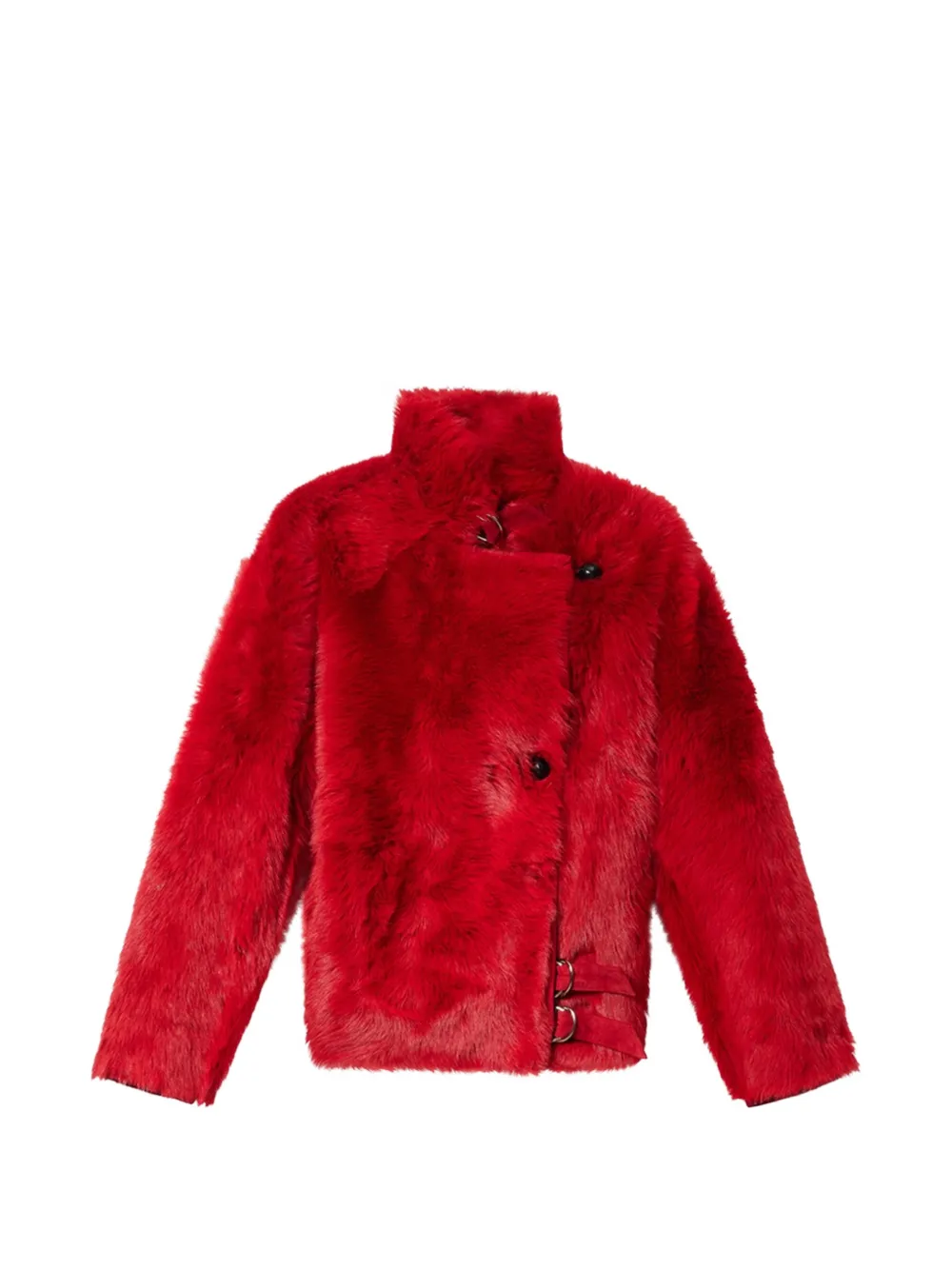 ISABEL MARANT Roama buckled-strap coat - Rosso