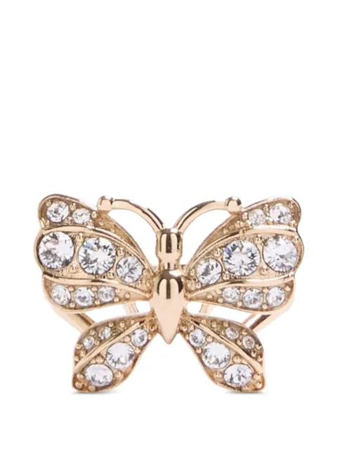 Valentino Garavani Flutterby ring in metal and Swarovski crystals
