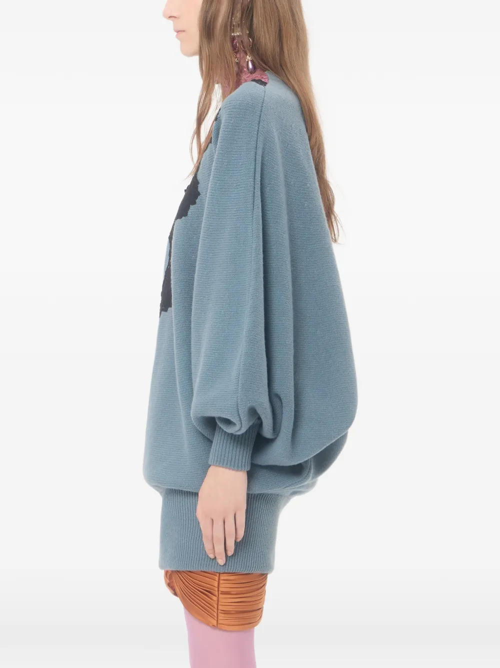 Valentino Garavani Wollen trui met kant Blauw