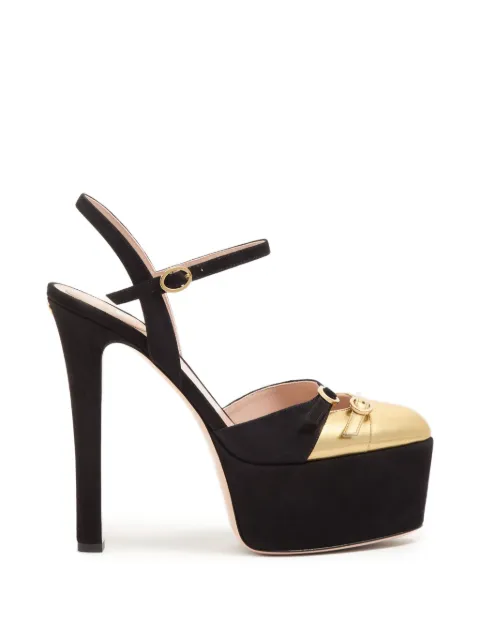 Valentino Garavani Crasher platform pumps in suede 145mm