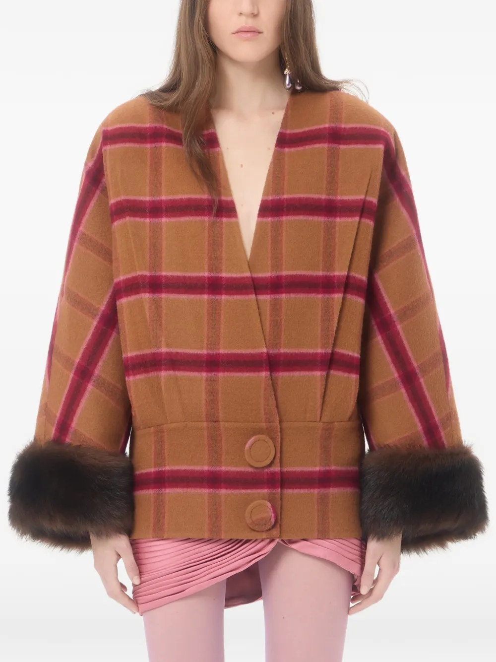 Valentino Garavani Sailorjas in Macro Finestra met lammy Bruin