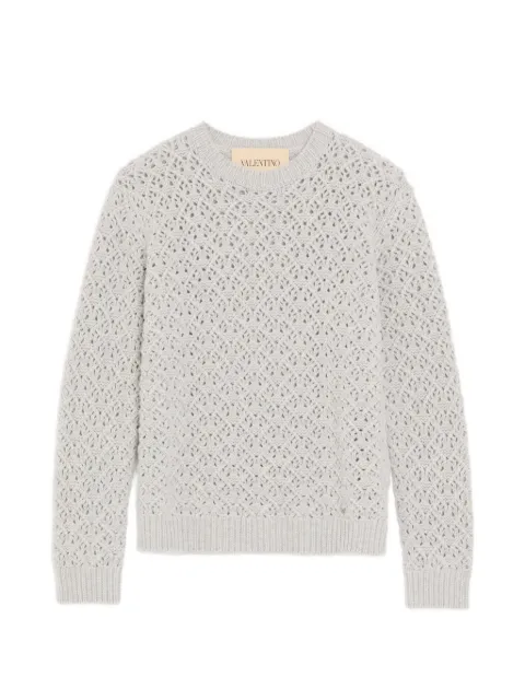 Valentino Garavani wool and cashmere sweater with metallic V-detail