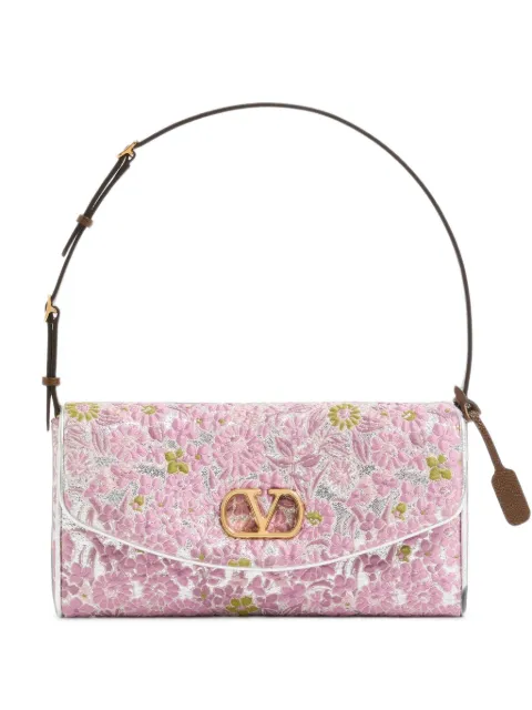 Valentino Garavani DeVain small shoulder bag in jacquard lurex fabric