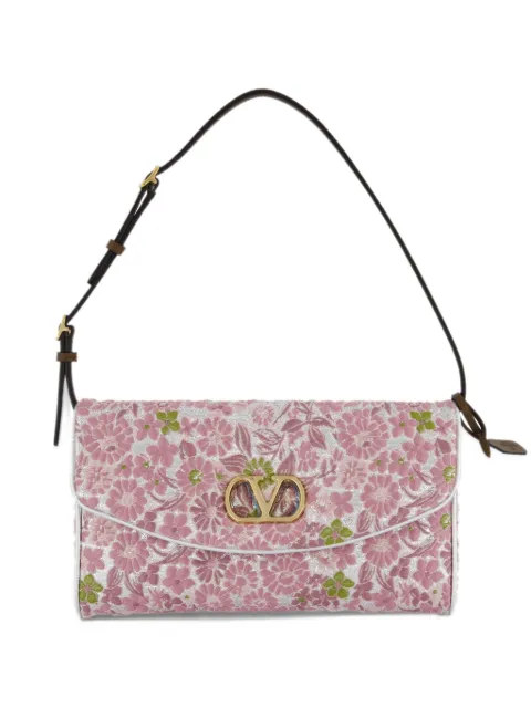 Valentino Garavani DeVain small shoulder bag in jacquard lurex fabric