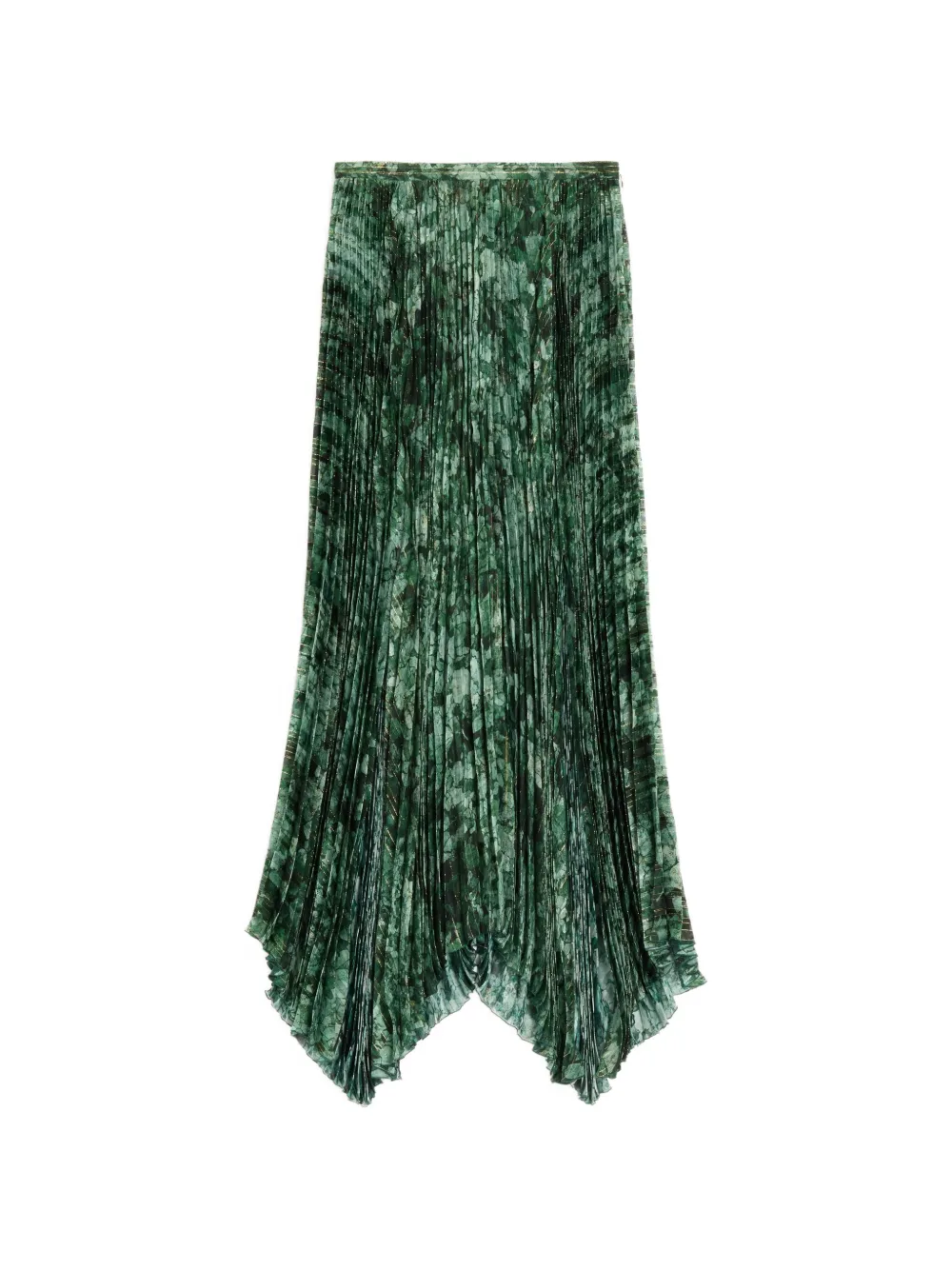 Valentino Garavani jupe longue Pekin Lurex Urbs Mosaïque plissé - Vert Valentino Garavani jupe longue Pekin Lurex Urbs Mosaïque plissé - Vert